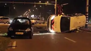 Vier gewonden na crash met politiewagen in Den Bosch