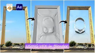 Dubai frame  CGI Ads Using VFX in Blender | Blender Tutorial #cgi #vfx #blender #animation