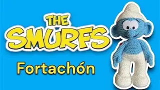 Cómo tejer Pitufo fortachón LOS PITUFOS  smurfs amigurumi paso a paso tutorial crochet subtítulos