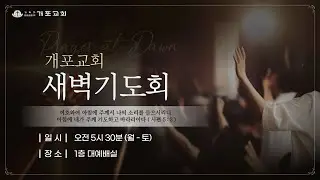 [개포교회 새벽기도회] 2026.1.28.(수) | 열매로 아는 삶 | 조창원 전도사 | 마태복음 7:13-29