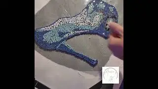 Making Cinderella&rsquo;s Glass Slipper Mosaic | Ceramic Tile Paver Art