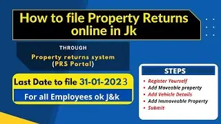 How to file property returns online in jk ( property return system jk ) prs 2023