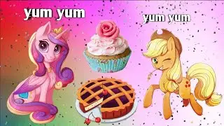 Cook together. Princess Cadance and Applejack. My little pony coloring page