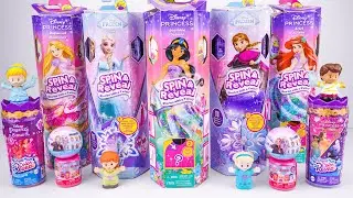 Unboxing Coolest Jasmine, Elsa, Anna and Rapunzel Doll Toys | Disney Princess Spin & Reveal Toys