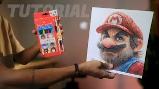 Como Desenhar o Mario Realista com Material ESCOLAR