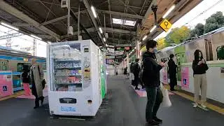 Nishi-nippori Station JY08 | JR Yamanote Line Walks | Tokyo Exploration | Japan 4K