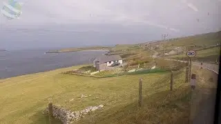Sandwick to Sumburgh Airport Bus Ride, Shetland | With Runway Crossing