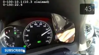 Lexus CT200h 0-170 km/h Acceleration & Top Speed Run Autobahn