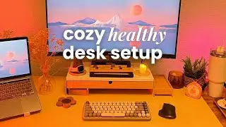 ✨ healthy cozy desk setup | back or budget-friendly