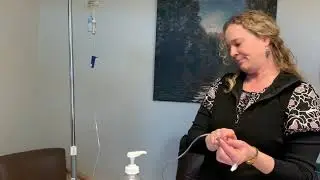 Home infusion of minibag plus and dial-a-flow tubing