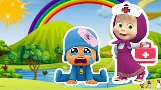 The BOO BOO SONG  com Masha e Pocoyo |Dodoi da Masha e o Urso e do Pocoyo |Nursery rhymes