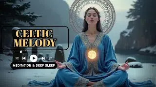 Celtic Serenity Icy Forest | Relaxing Celtic Harp and Flute for Night Meditation