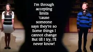 Glee - Defying Gravity (With Lyrics) //Season One// (Rachel & Kurt)