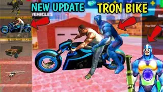 rope hero vice town | new update tron bike  in vice town | Gammer Pandey