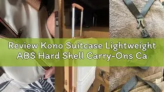 Review Kono Suitcase Lightweight ABS Hard Shell Carry-Ons Cabin Case 12'' and 20'' Luggage Set with