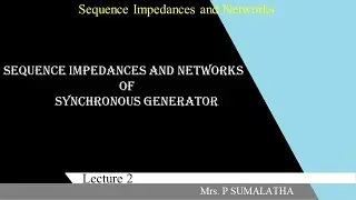 SEQUENCE IMPEDANCES AND NETWORKS OF  SYNCHRONOUS GENERATOR