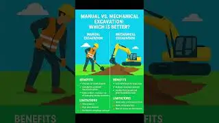 Basic Knowledge for Civil Engineering | Manual Vs Mechanical Excavation | #Shorts #Building