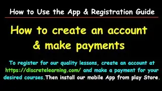Registration Guide & How to create an account and use the app