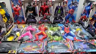 avengers superhero superman batman iron patriot thanos wolverine hulk toys unboxing video