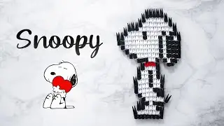 How to Make 3D Origami Pixel Art Snoopy (1/64 Size Tutorial)