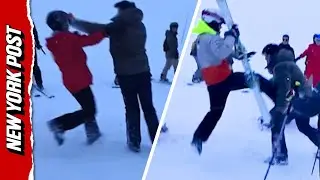 Brawl ERUPTS at Apres-Ski Party in French Alps