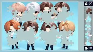 BTS Chibi Cartoon💜💚//jigsaw puzzles 🧩🧩//jigsaw puzzles journey 🧩🧩//Puzzles Collection🧩🧩//