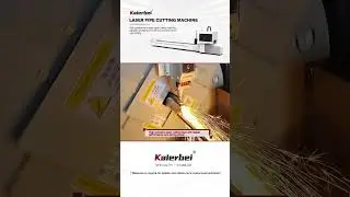kelbei two chucks fiber laser pipe tube cutting machine  #laserpipecuttingmachine