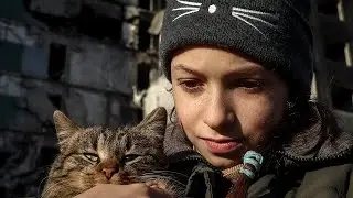 11-year-old Ukrainian girl feeds her town&rsquo;s stray cats | CBC Kids News