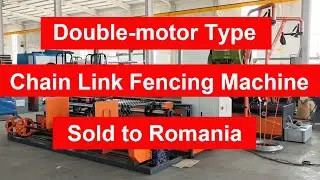 chain link fencing machine sold to Romania | Double-motor Type | DAPU Machinery
