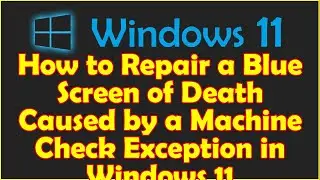 How to Repair a Blue Screen of Death Caused by a Machine Check Exception in Windows 11