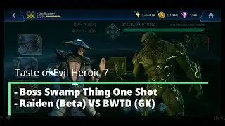 Boss Swamp Thing One Shot - Taste of Evil | Solo Raid -  Injustice 2 Mobile