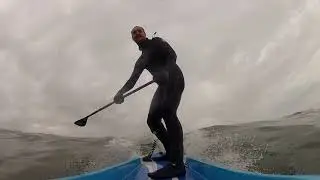 Surfing a 2019 NSP Carolina Pro Carbon SUP race board 14' x 24.25