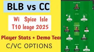 blb vs cc dream11 prediction,blb vs cc dream11 team,blb vs cc wi spice Isle t10  dream11 team today