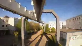 H-Bahn (Suspension Railway) Dortmund (Germany) Timelapse 1080p60