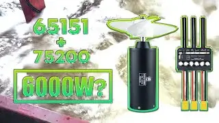 Flipsky Waterproof Motor 65161 100KV with FSESC 75200 can reach 6000W?