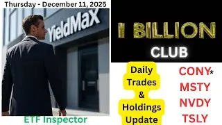 YieldMax $Billion Club CONY, MSTY, NVDY и TSLY: сделки и активы, четверг, день закрытия реестра 1...