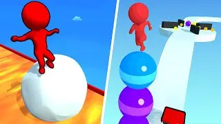 Snow Race 3D VS Stack Rider - All Level Gameplay Android,iOS - NEW BIG APK UPDATE