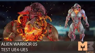 Alien Warrior 05 Test Epic Skeleton In UE4-UE5