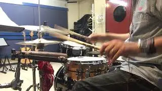 Latin left hand mambo bell pattern with foot son clave