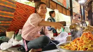 Amazing Daily Life Activity at a Village Market with Plenty of Foods, Crab, frog, fish and More