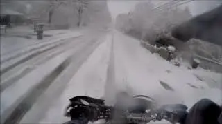 Drz ride in some light snow