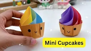 DIY Mini Paper CUPCAKE / Cute Origami Cupcake / cupcakes craft ideas / Paper Craft #papercraft