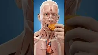 the dangerous journey of Fried chicken inside your body #science #3danatomy #youtubeshorts #vairal