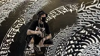 BURNZY ART 🔥🔥🔥 step by step TUTORIAL creating a  CALLIGRAFFITI canvas with molotow paint 🌪️🌪️🌪️
