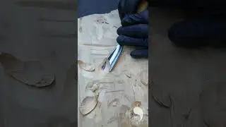 Carving with a Gouge chisel Fish tail / Резьба полукруглой стамеской Рыбий хвост