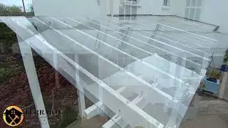 Timber Pergola with Clear Solid Polycarbonate Roof