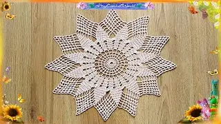 Serwetka Słonecznik Nr.2, Część 3 #szydełkowanie #serwetka #tutorial  @mycrochetworld
