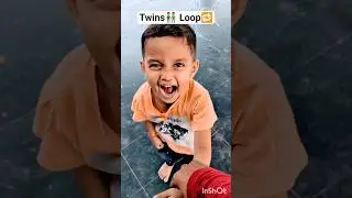 Twins👬 Looping🔁 Forever 😂 | Funny Twins Short | #twins #loop #confused #funny #shorts