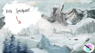 Frozen Landscape Speedpaint! (krita practice)