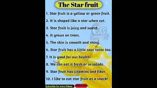 10 Lines Essay on The Star Fruit in English ⭐️ | English me Star Fruit par nibandh ⭐️ @CarryOn-360